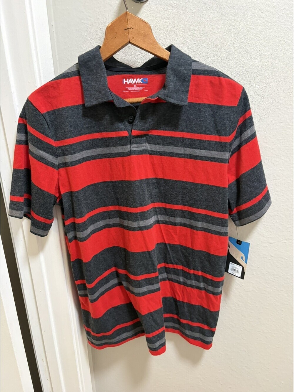 NWT Tony Hawk Short Sleeve Striped Polo Shirt Youth Sz  XL
